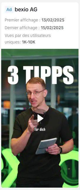 Publicité TikTok de bexio