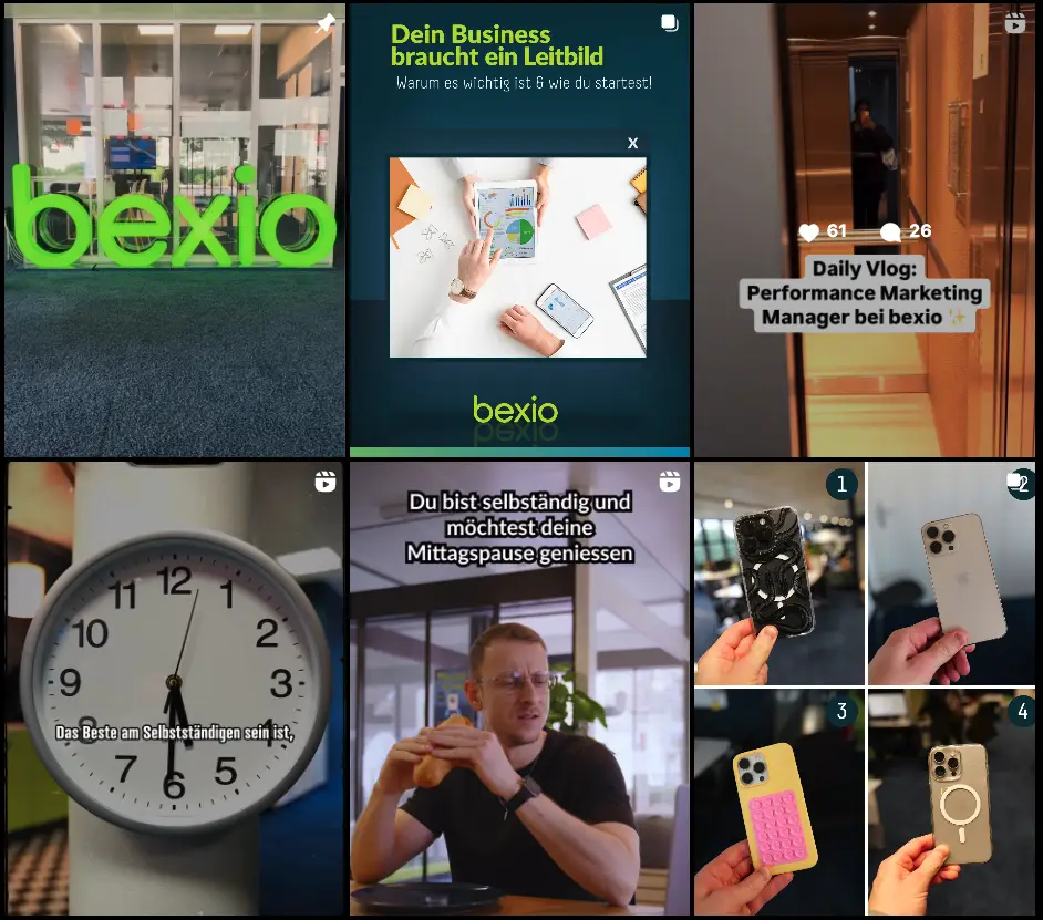 Post Instagram de bexio